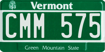 VT license plate CMM575