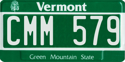 VT license plate CMM579