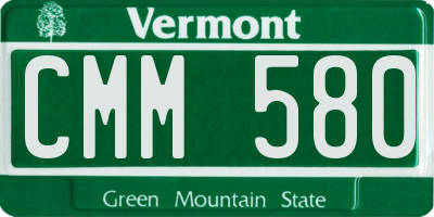 VT license plate CMM580