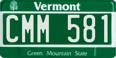 VT license plate CMM581
