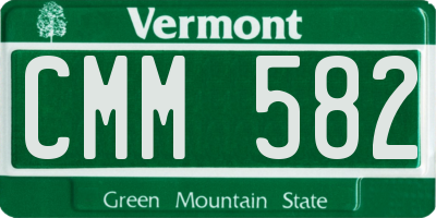 VT license plate CMM582