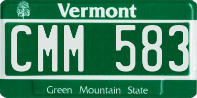 VT license plate CMM583