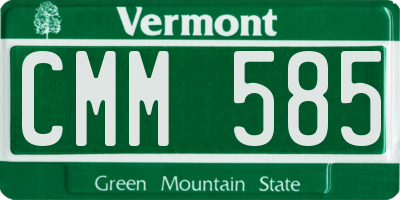 VT license plate CMM585