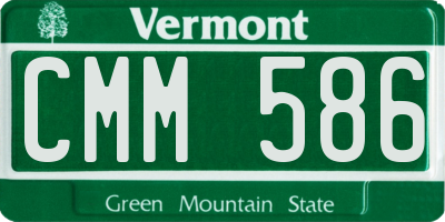 VT license plate CMM586