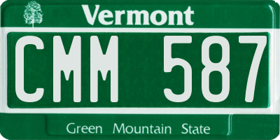 VT license plate CMM587