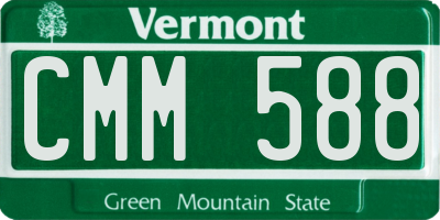 VT license plate CMM588