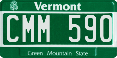 VT license plate CMM590