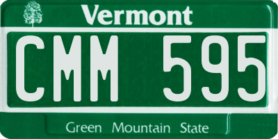 VT license plate CMM595