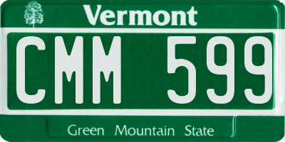VT license plate CMM599
