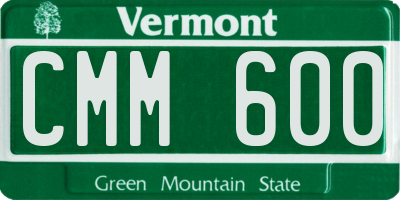 VT license plate CMM600