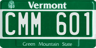 VT license plate CMM601