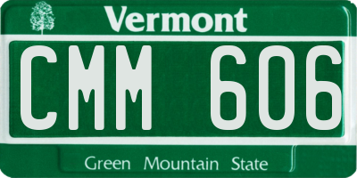 VT license plate CMM606