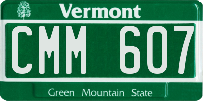 VT license plate CMM607