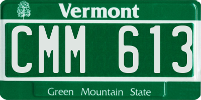 VT license plate CMM613