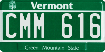 VT license plate CMM616