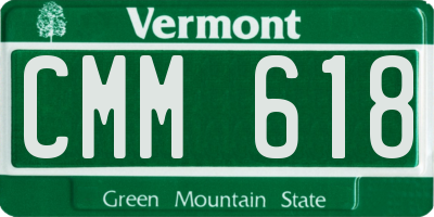 VT license plate CMM618