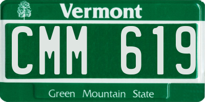 VT license plate CMM619