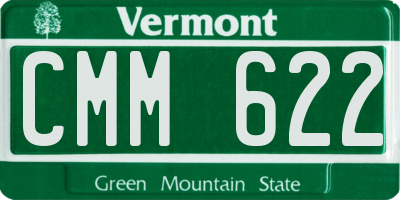 VT license plate CMM622