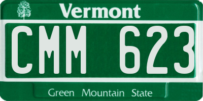 VT license plate CMM623