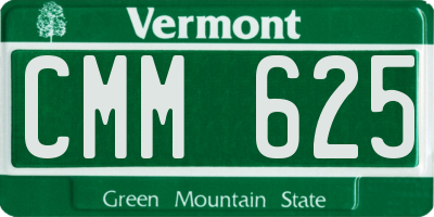 VT license plate CMM625