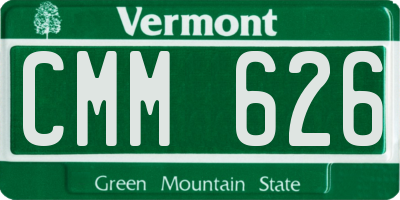 VT license plate CMM626