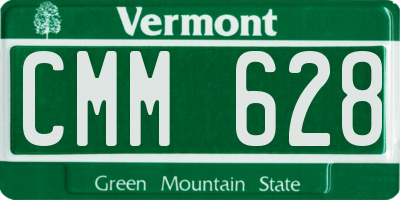 VT license plate CMM628