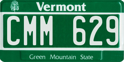 VT license plate CMM629