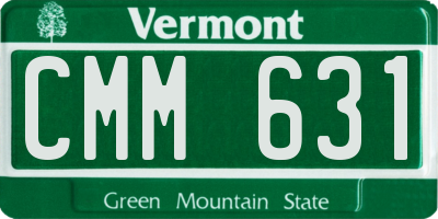 VT license plate CMM631