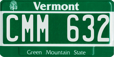 VT license plate CMM632