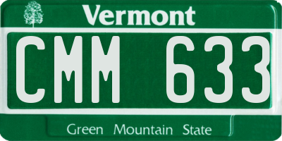 VT license plate CMM633