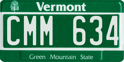VT license plate CMM634