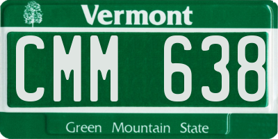VT license plate CMM638