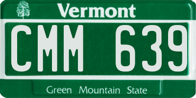VT license plate CMM639