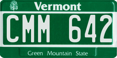 VT license plate CMM642