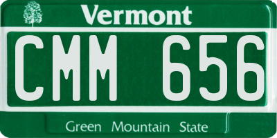VT license plate CMM656