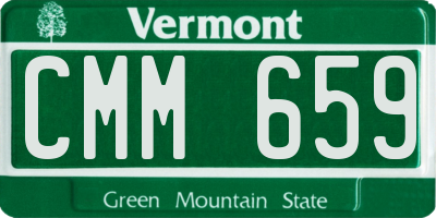 VT license plate CMM659