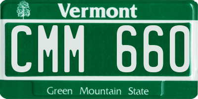 VT license plate CMM660