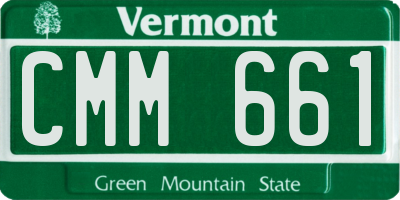 VT license plate CMM661