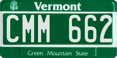 VT license plate CMM662