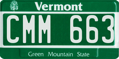 VT license plate CMM663