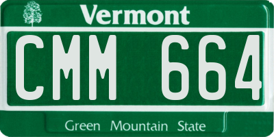 VT license plate CMM664