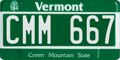VT license plate CMM667