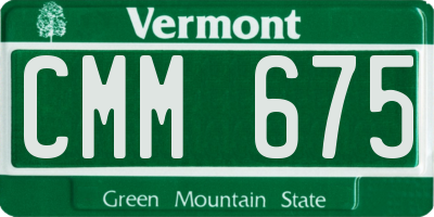 VT license plate CMM675
