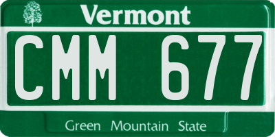 VT license plate CMM677