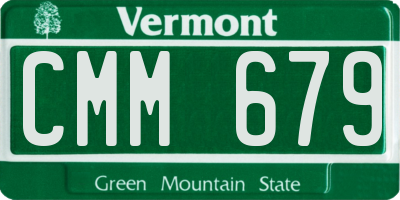 VT license plate CMM679