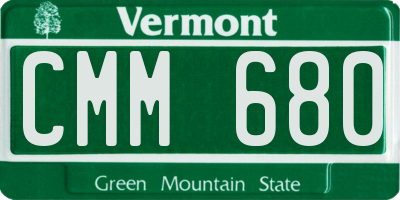 VT license plate CMM680