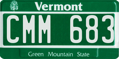 VT license plate CMM683