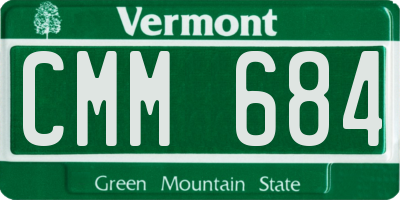 VT license plate CMM684