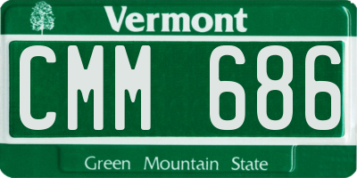 VT license plate CMM686