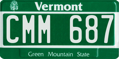 VT license plate CMM687
